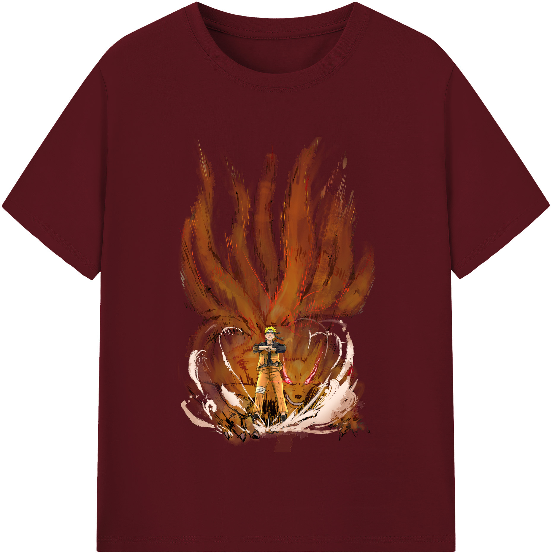 （画像用） NARUTO -ナルト- うずまき ナルト Uzumaki Naruto 綿100％半袖Tシャツ（フロントプリント）